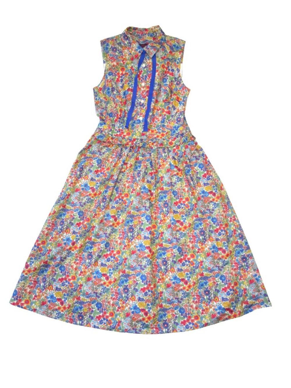 NWT J.Crew Removable Necktie Shirt-dress in Liberty Margaret Annie Print Dress 6 - Picture 6 of 10